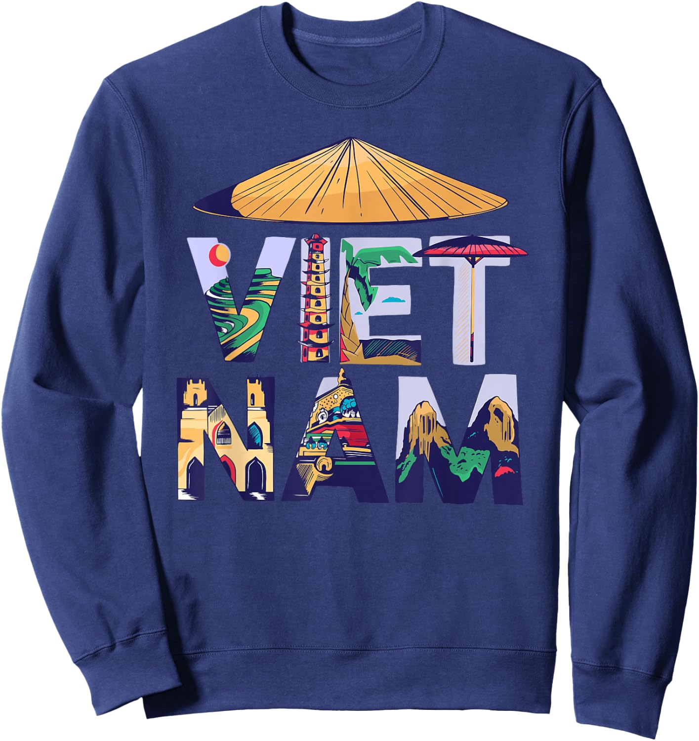 Vietnam Southeast Asia Souvenir Holidays in Paradise Gift Sweatshirt - Sweatshirt | Navy