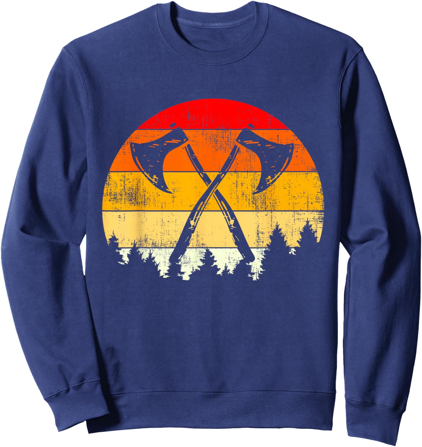 Vintage Viking Axe - Hatchet Throwing - Nordic Mythology Sweatshirt - Sweatshirt | Navy