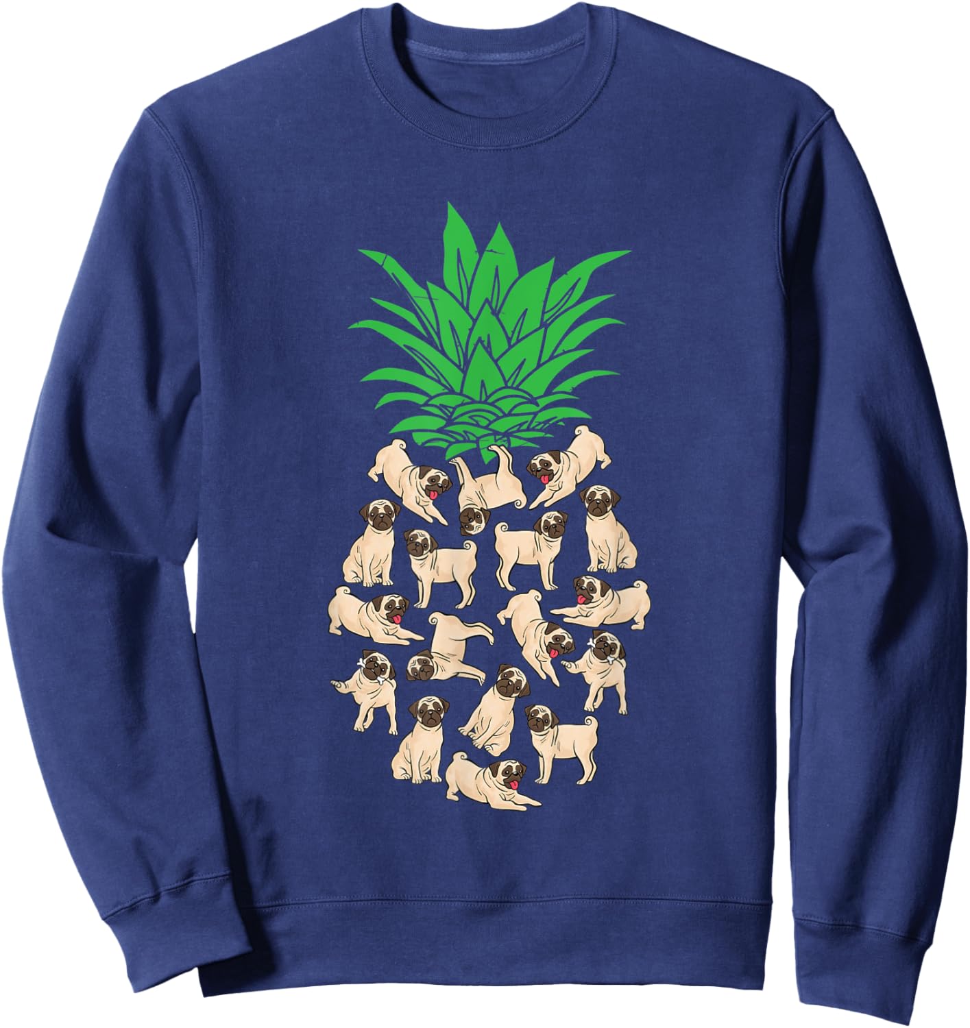 Pineapple Pug Sweatshirt - Sweatshirt | Navy