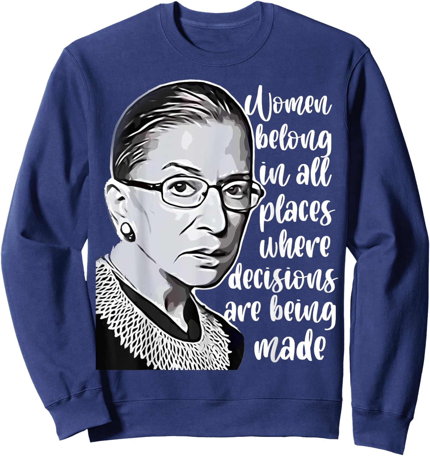 Vintage Ruth Bader Ginsburg RBG Gift Sweatshirt - Sweatshirt | Navy
