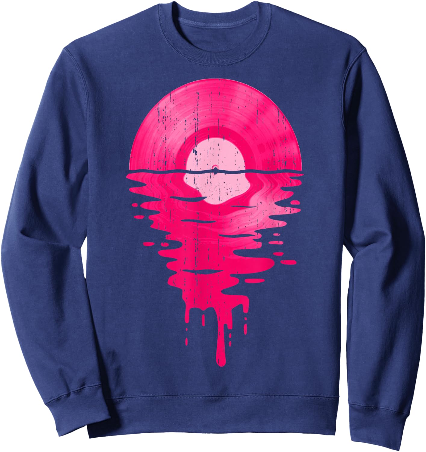 Vinyl Record Music LP Classic 80s Sunset Sweatshirt - Sweatshirt | Navy