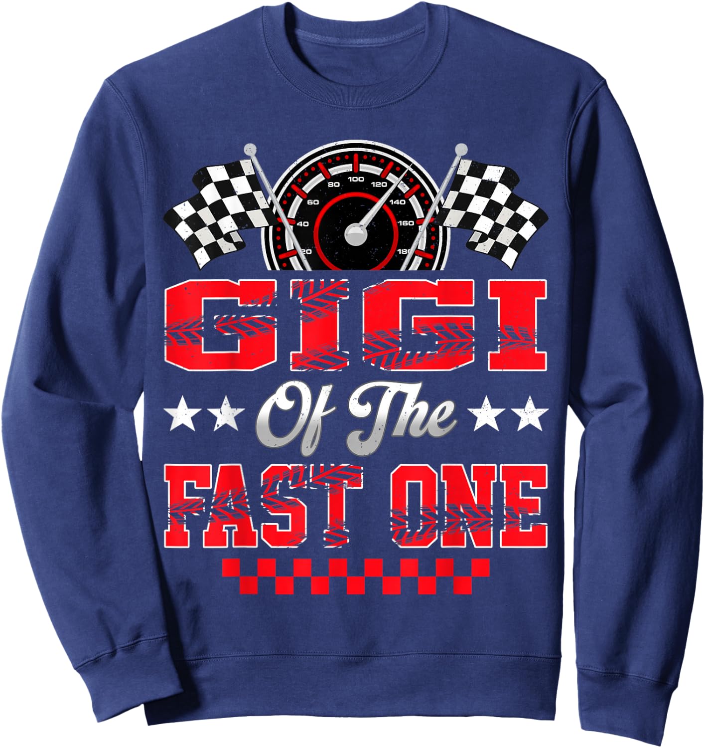 Race Car Birthday Party Gigi of The Fast One Sweatshirt - Sweatshirt | Navy