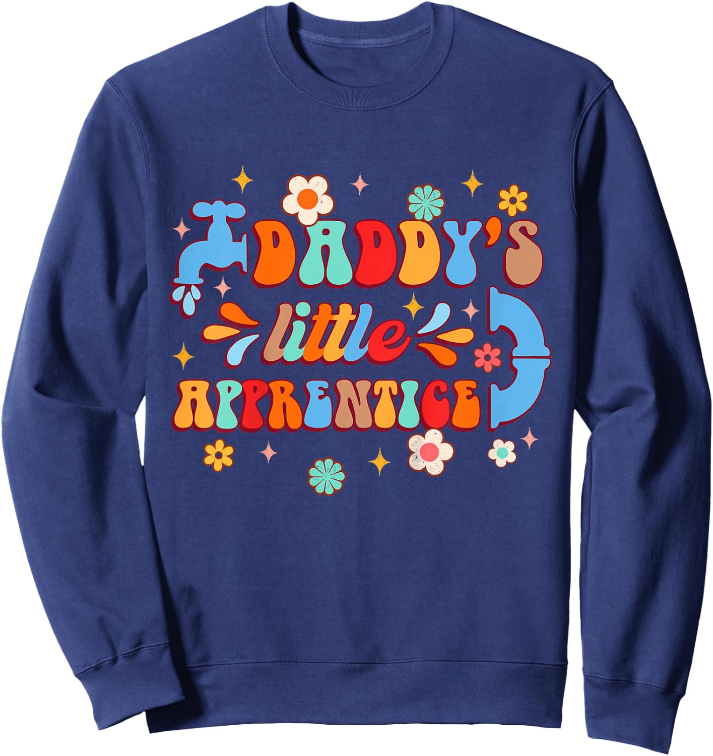 Future Plumber Baby Daddy & Me Daddy's Little Apprentice Sweatshirt - Sweatshirt | Navy
