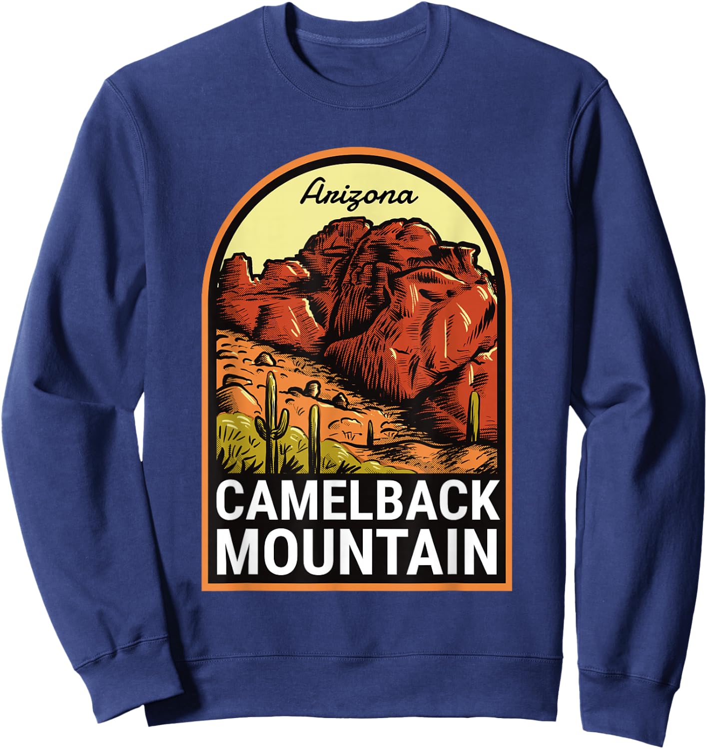 Camelback Mountain Arizona Vintage Sweatshirt - Sweatshirt | Navy