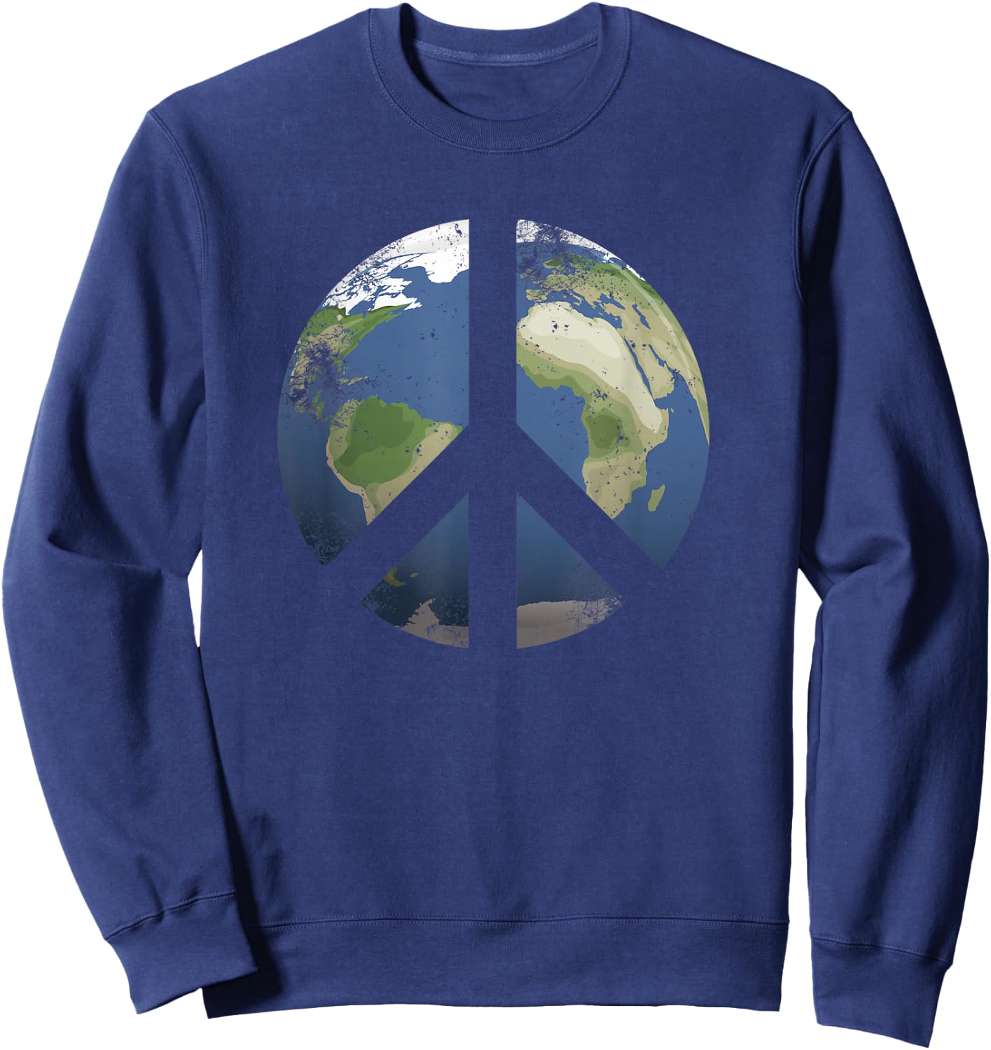 World Peace Earth Day Awareness Celebration Peace On Earth Sweatshirt - Sweatshirt | Navy