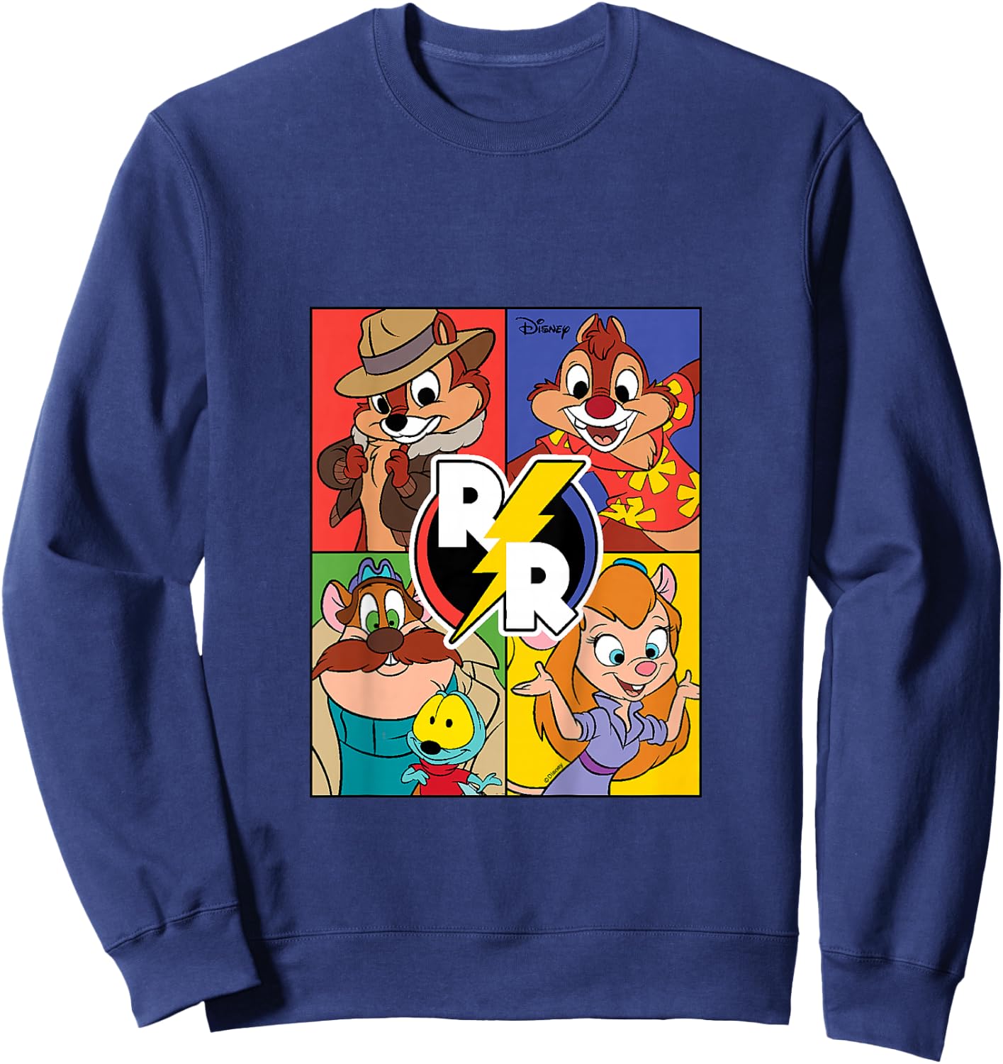 Kids Chip 'N Dale Rescue - Rescue Rangers Grid Sweatshirt - Sweatshirt | Navy