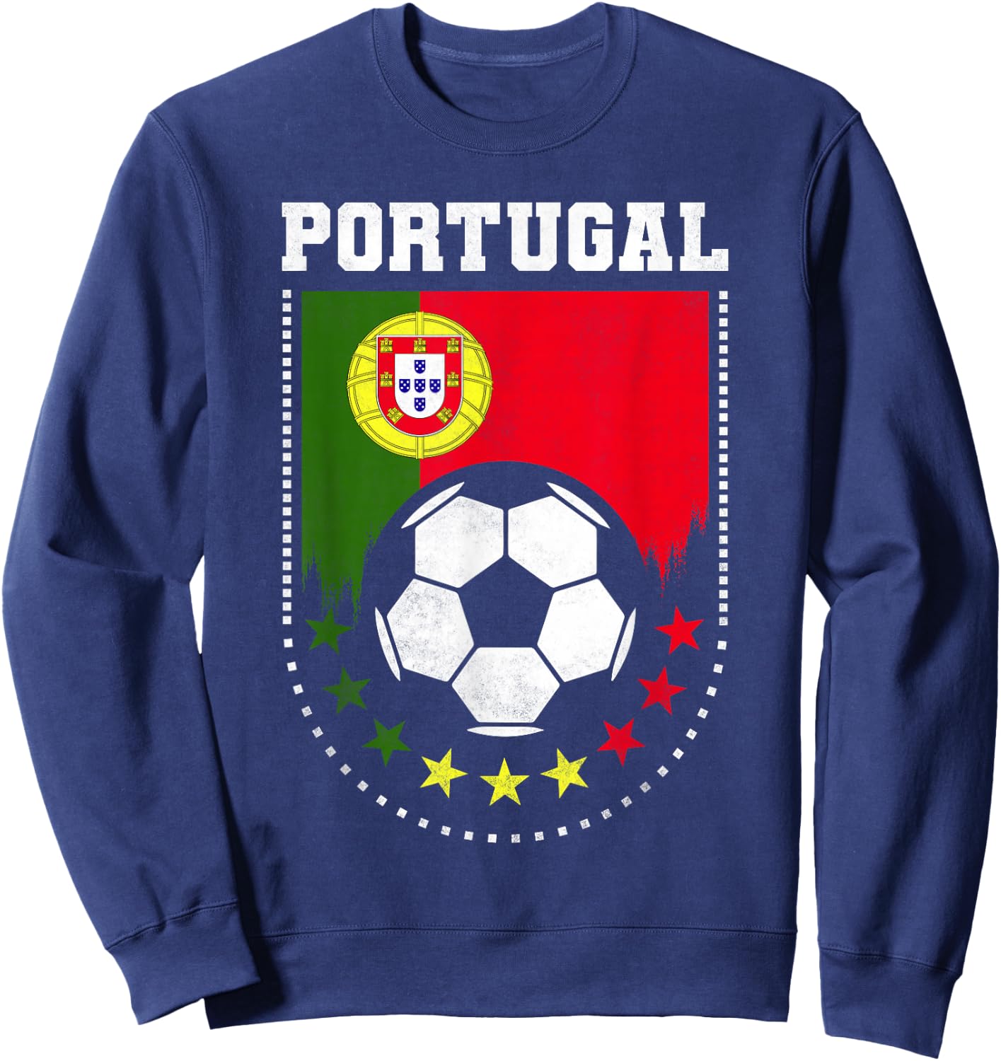 Portugal Flag Soccer Fan Sweatshirt - Sweatshirt | Navy