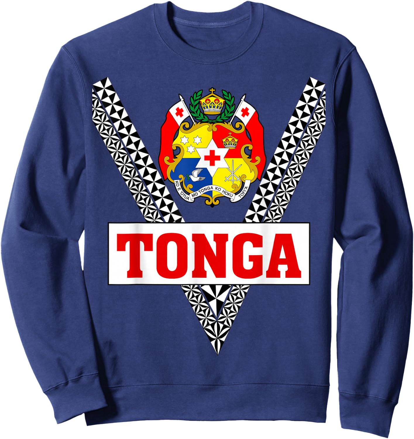 Mate Ma'a Tonga - Sila Tonga - Tongan Design Sweatshirt - Sweatshirt | Navy