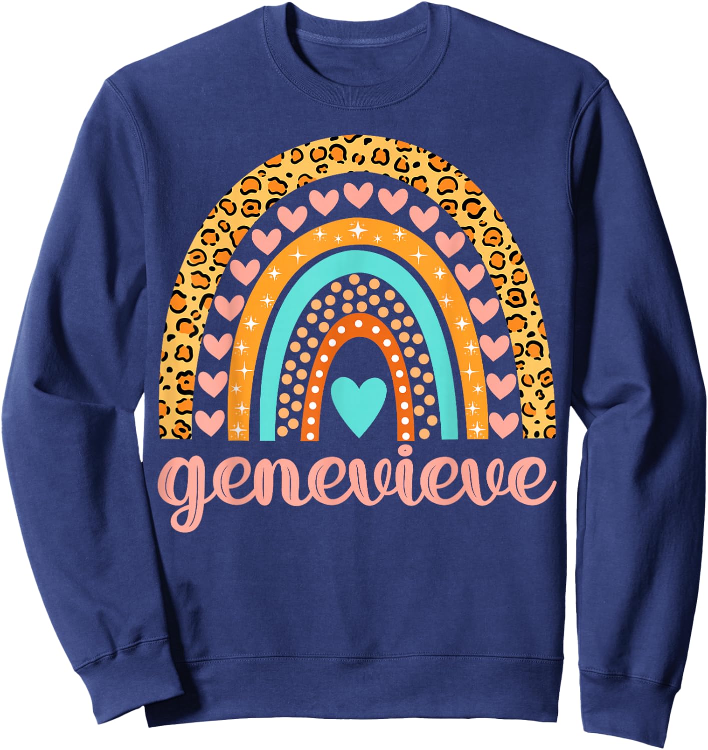 Genevieve Genevieve Name Birthday Shirt Gift Sweatshirt - Sweatshirt | Navy