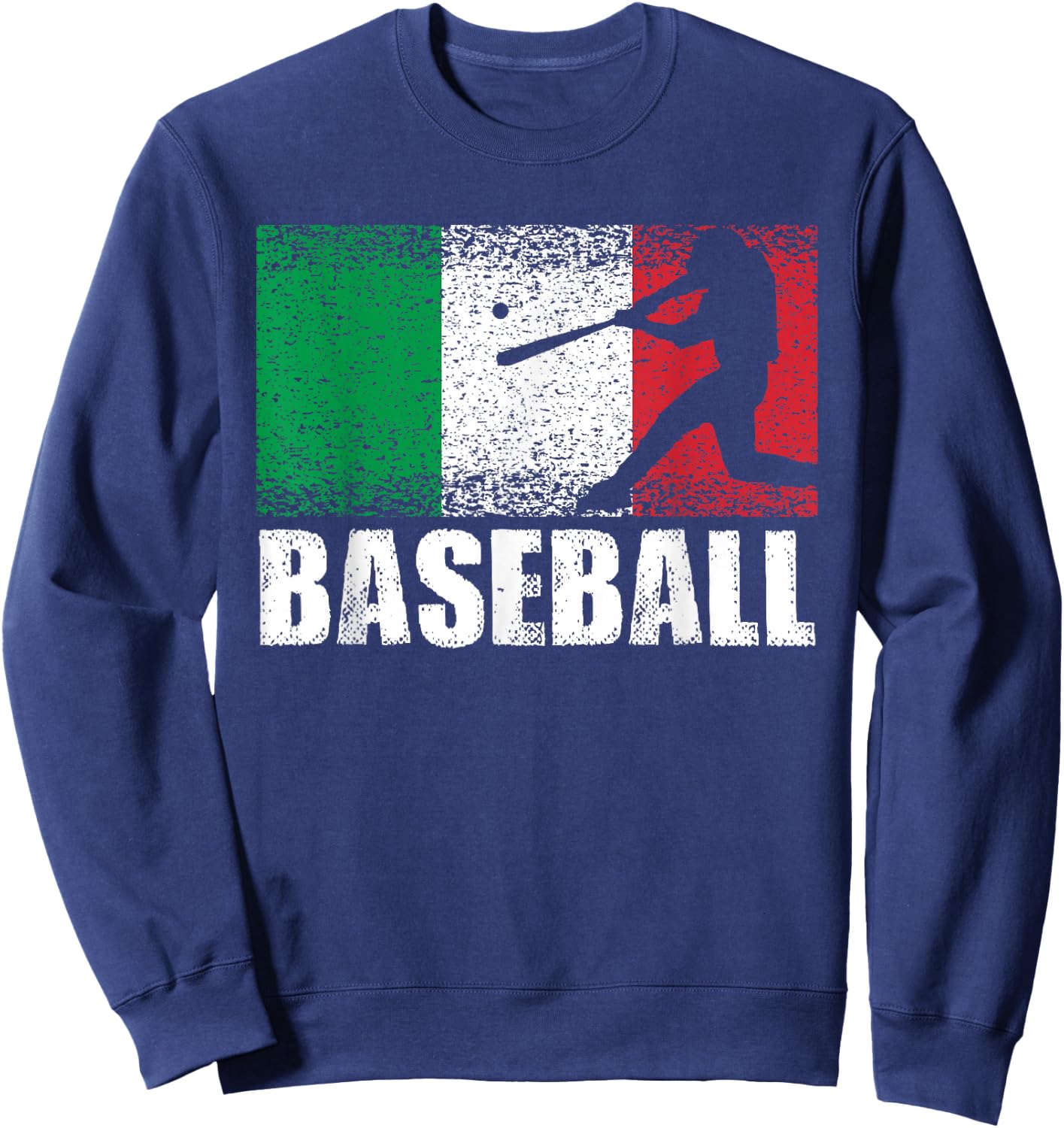 Baseball Sports, Italy Flag, Italian Baseball Sweatshirt - Sweatshirt | Navy