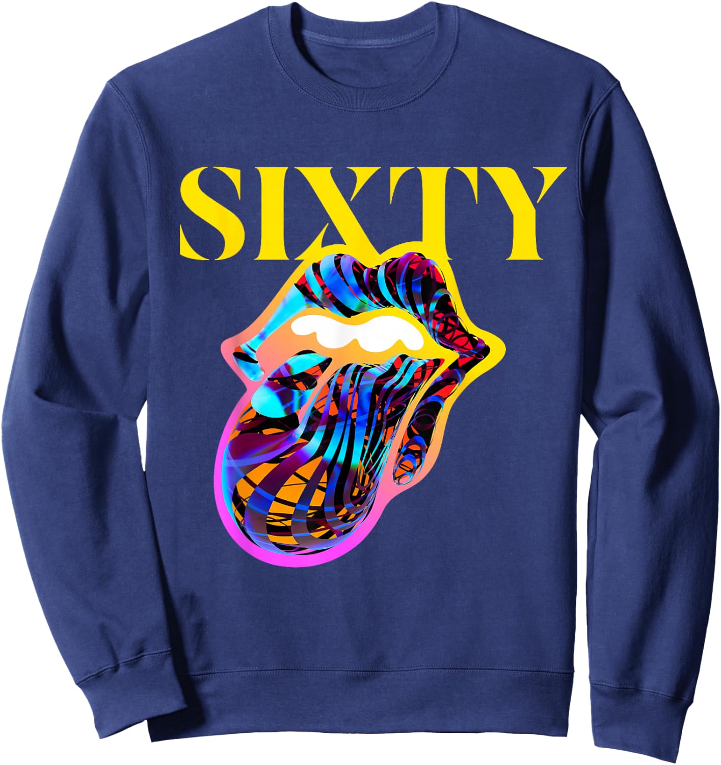 Official Rolling Stones Sixty Tongue Sweatshirt - Sweatshirt | Navy