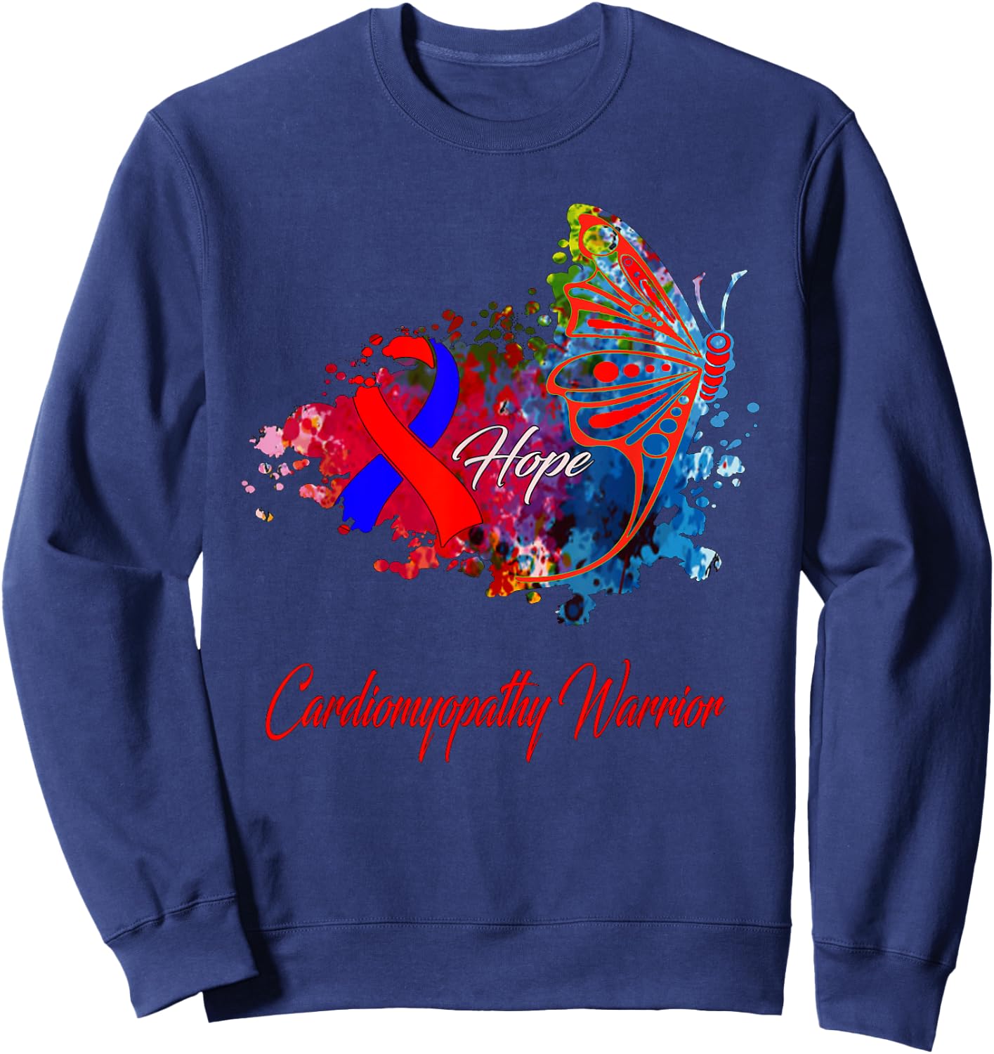 cardiomyopathy Awareness Sweatshirt - Sweatshirt | Navy