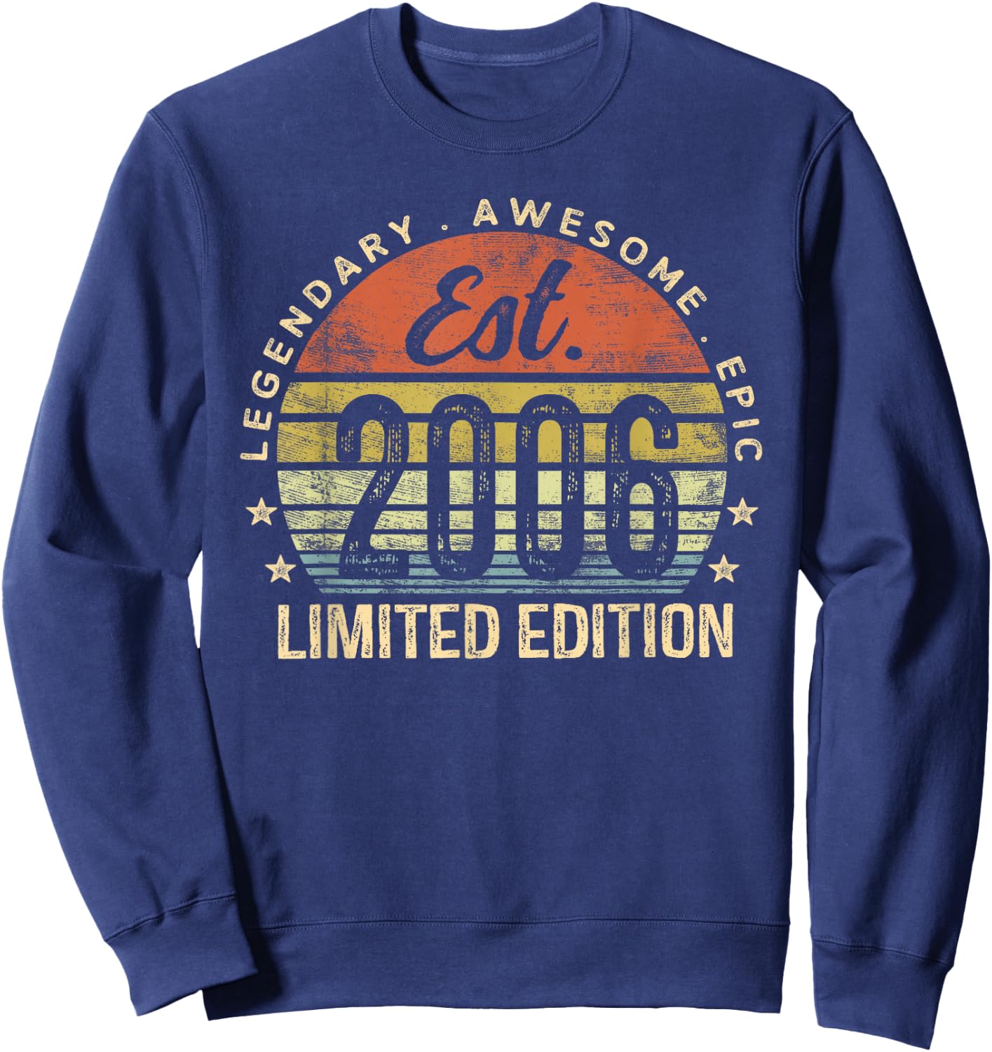Legendary Awesome Epic 2006 Gifts Boys Girls 19th Birthday Retro Graphic , , Black, Small Sweatshirt - Sweatshirt | Navy