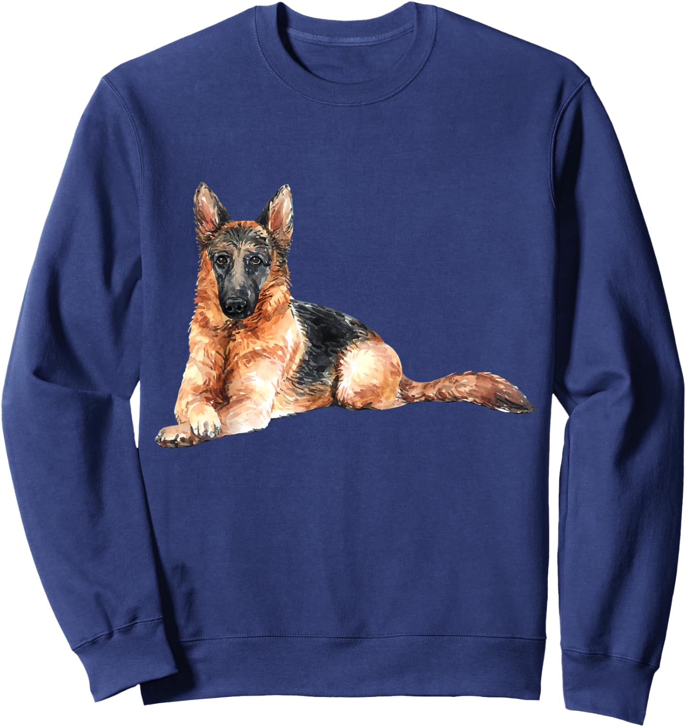 German Shepherd Watercolour for Dog Owners Sweatshirt - Sweatshirt | Navy