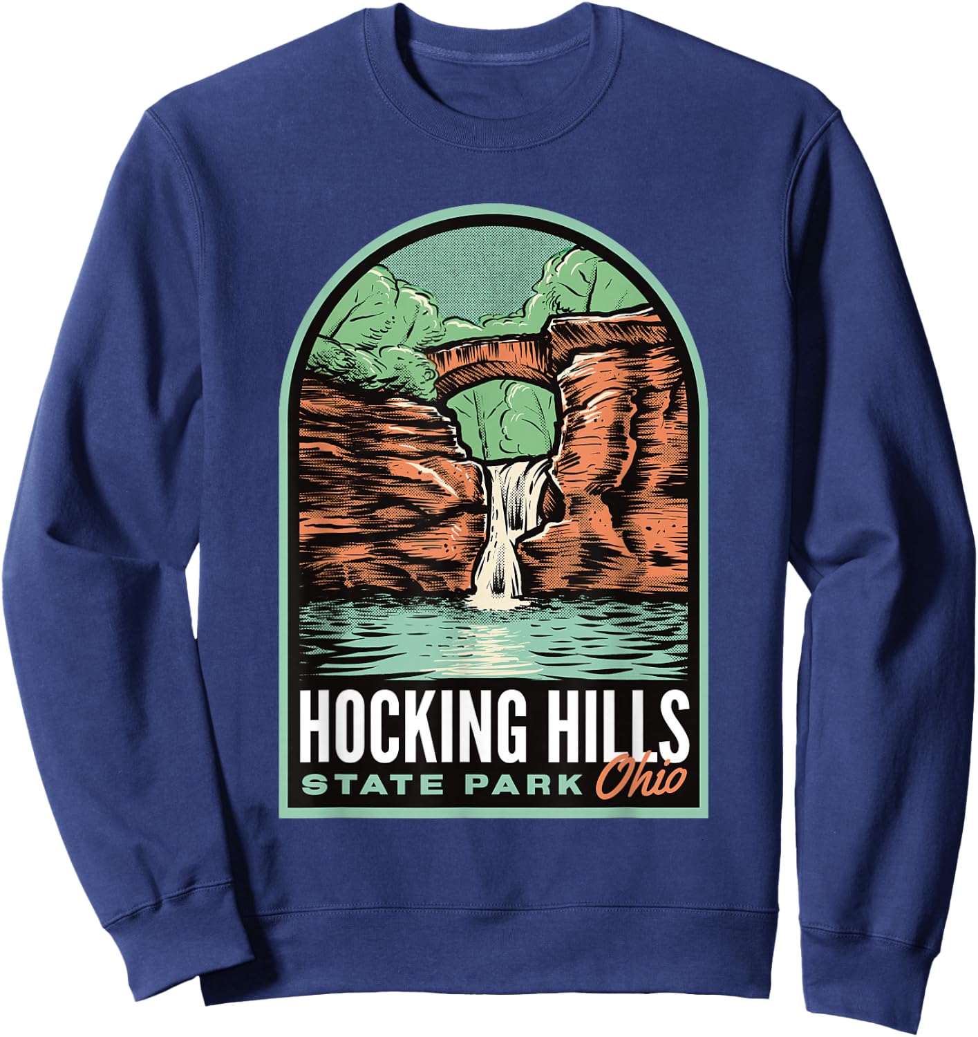 Hocking Hills State Park Ohio Vintage Sweatshirt - Sweatshirt | Navy