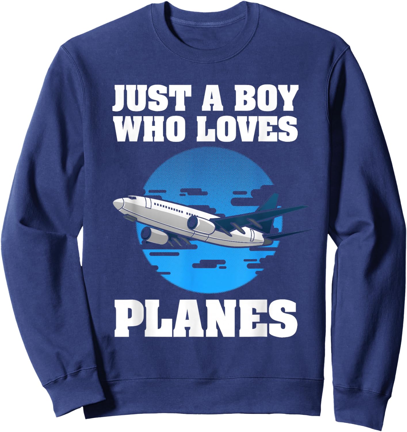Funny Airplane Designs For Boys Men Plane Pilot Aviation Sweatshirt - Sweatshirt | Navy