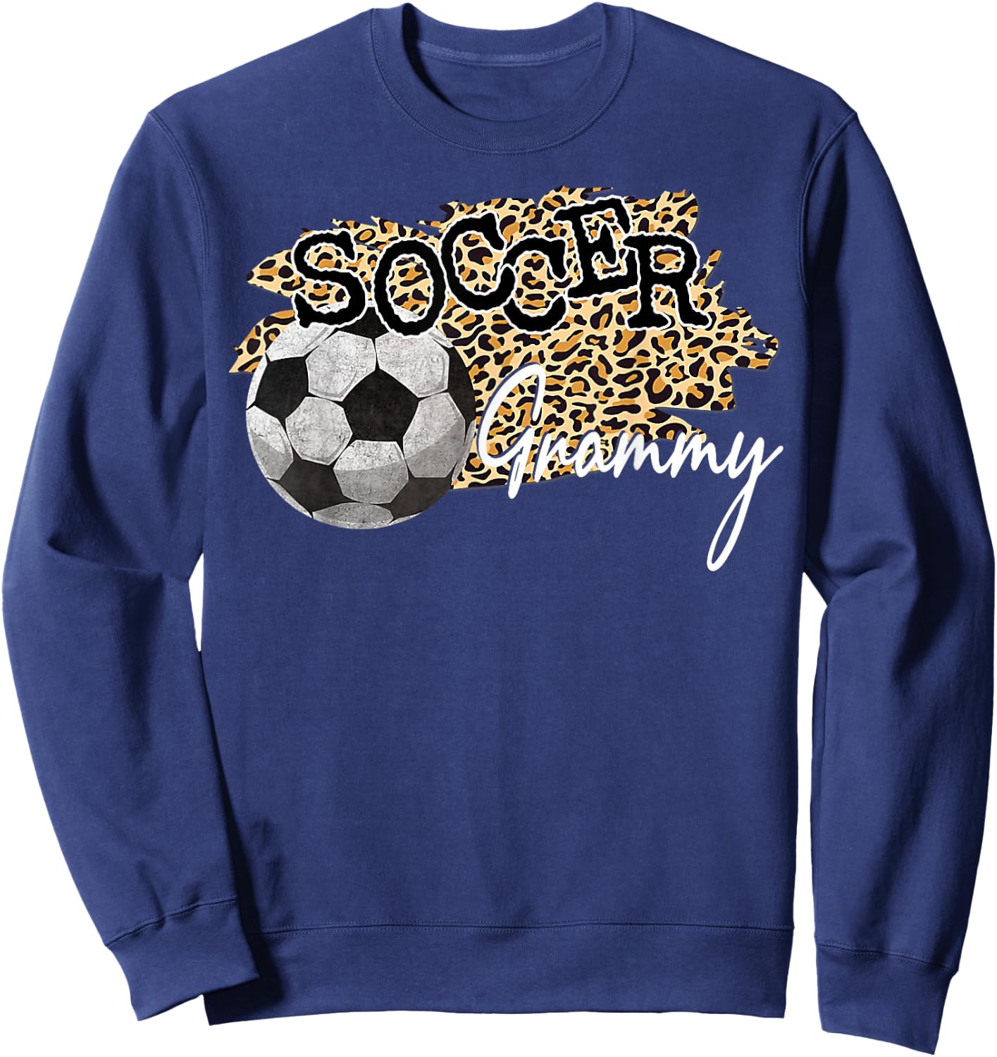 Soccer Grammy Leopard - Soccer Grammy Sweatshirt - Sweatshirt | Navy