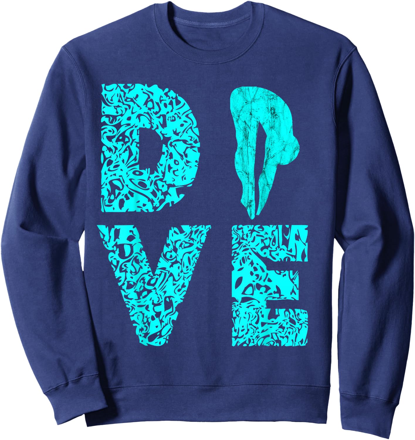 Springboard Diving Water Platform Diver Springboard Dive Sweatshirt - Sweatshirt | Navy
