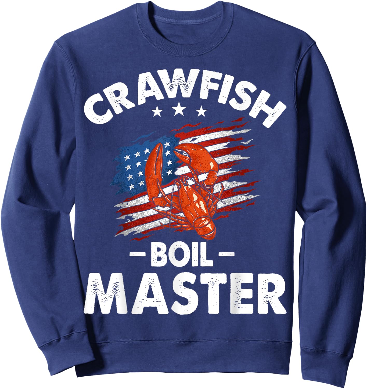 Crawfish Boil Master - Crawfish Boiling Crab Mud Bug Sweatshirt - Sweatshirt | Navy