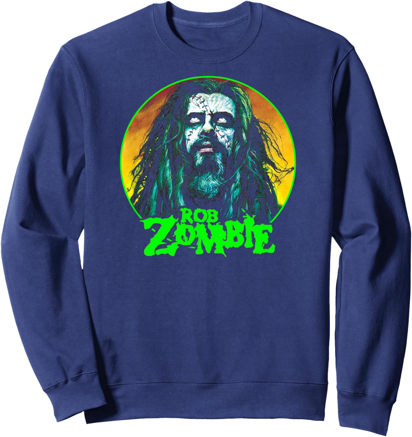 Rob Zombie – Circle Face Sweatshirt - Sweatshirt | Navy