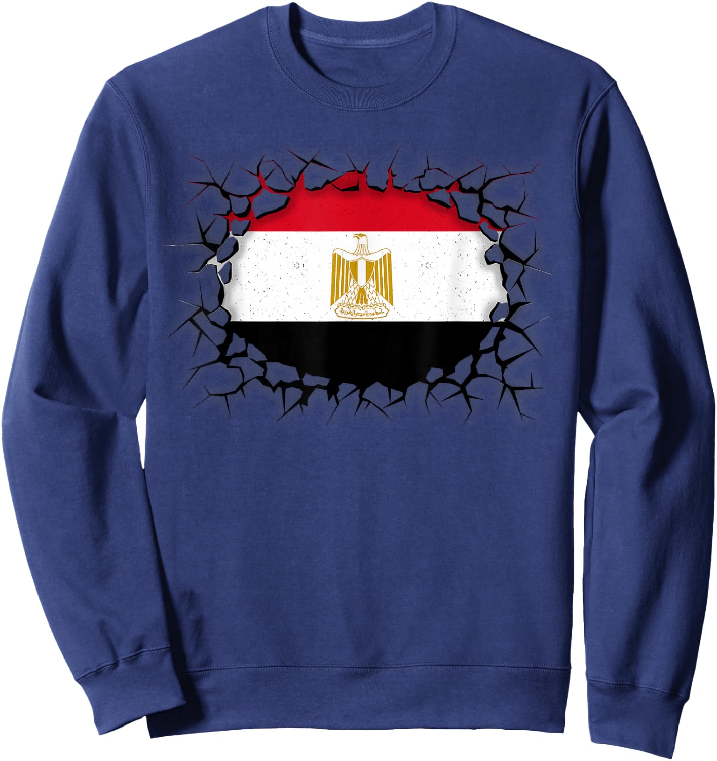Egypt Flag Graphic Sweatshirt - Sweatshirt | Navy