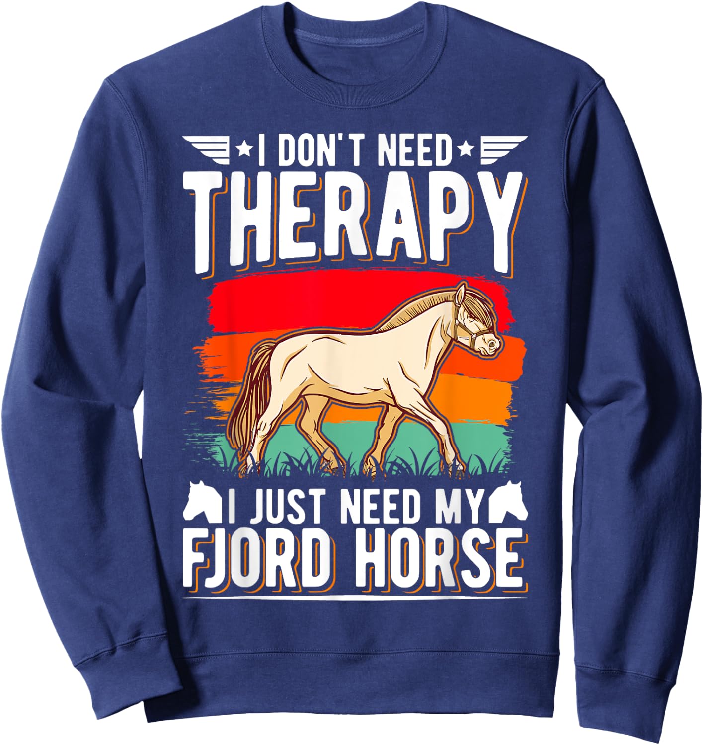 Fjord Horse Therapy Fjordi Sweatshirt - Sweatshirt | Navy
