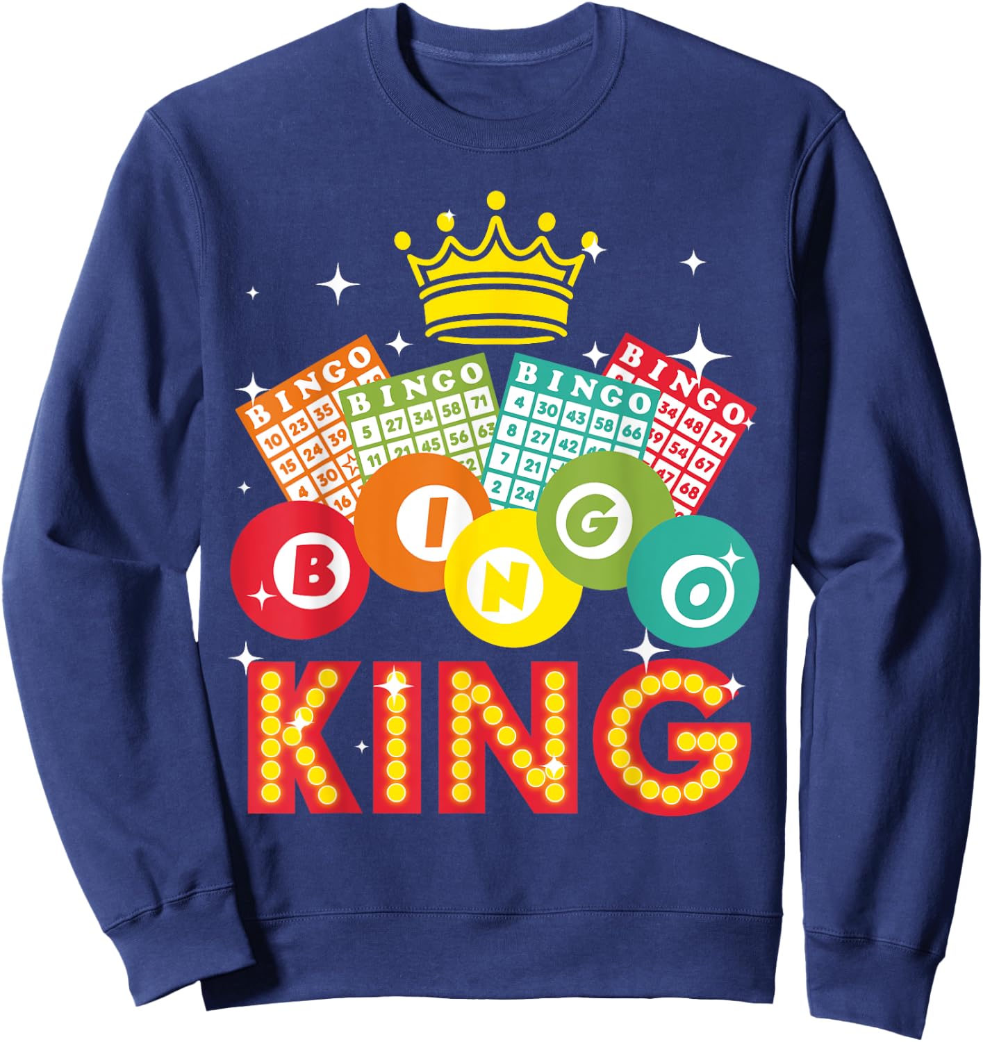 Cute Bingo Designs Dad Bingo Lovers Casino Players Sweatshirt - Sweatshirt | Navy