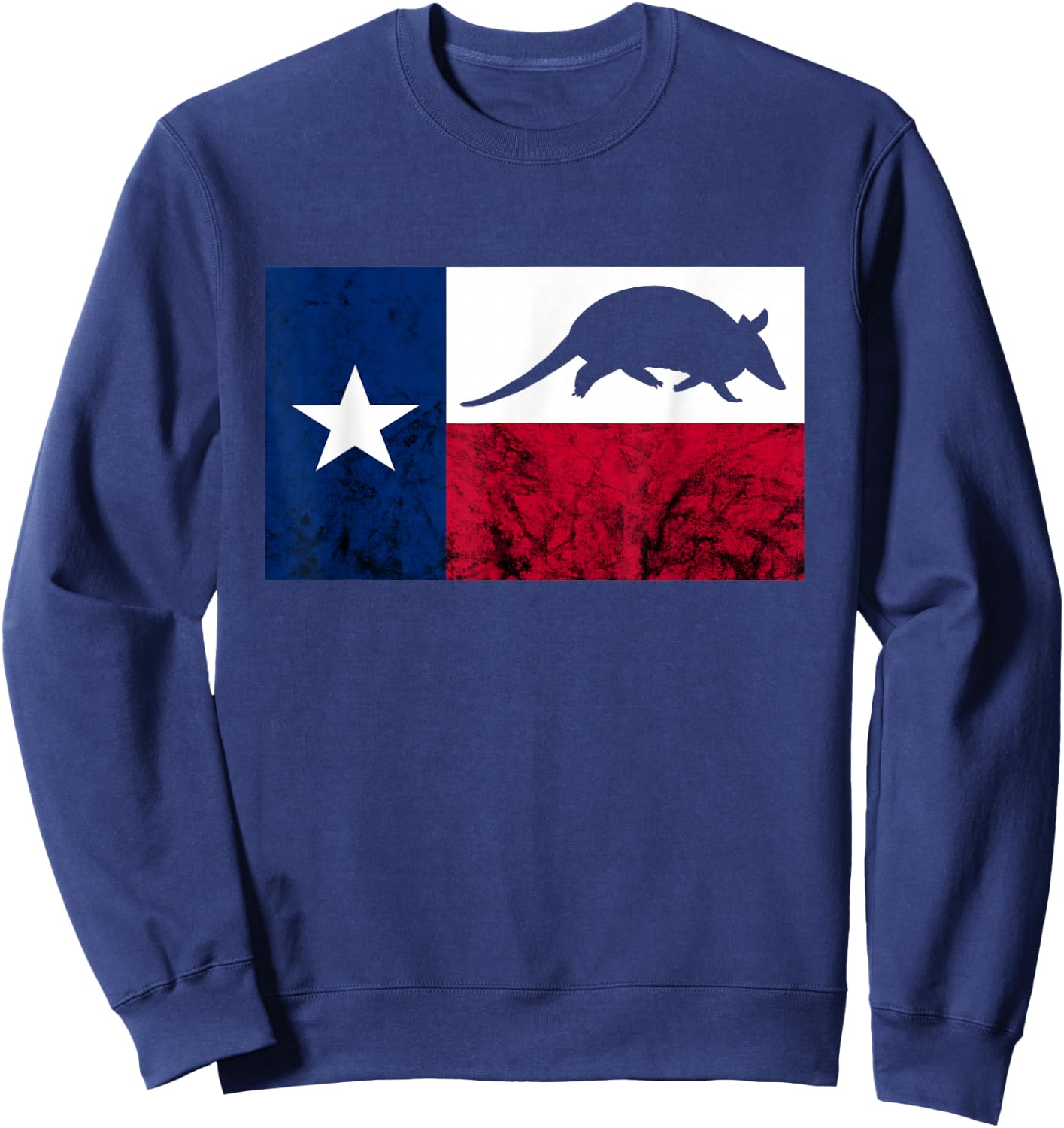 Armadillo Cowboy Texas Flag Armadillo Texan Forest Animal Sweatshirt - Sweatshirt | Navy