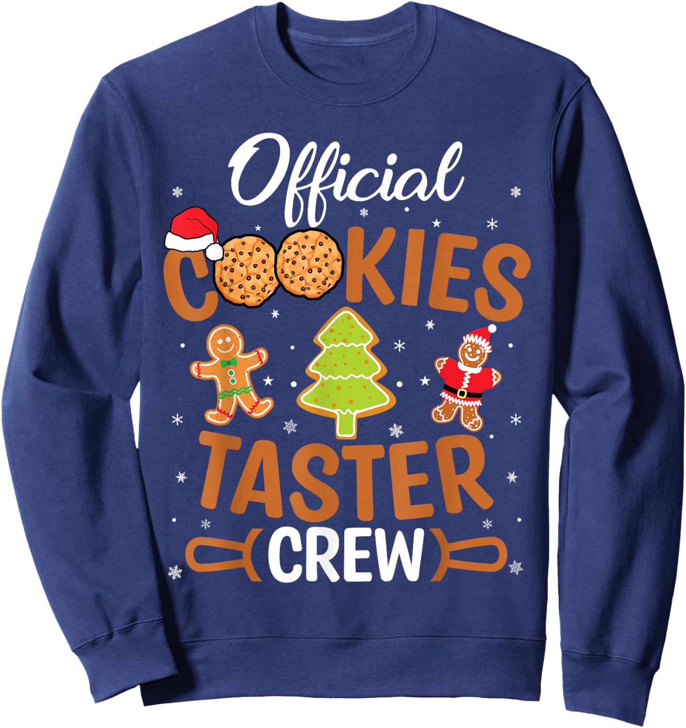 Official Cookie Taster Crew Christmas Baking Baker Team Xmas Sweatshirt - Sweatshirt | Navy