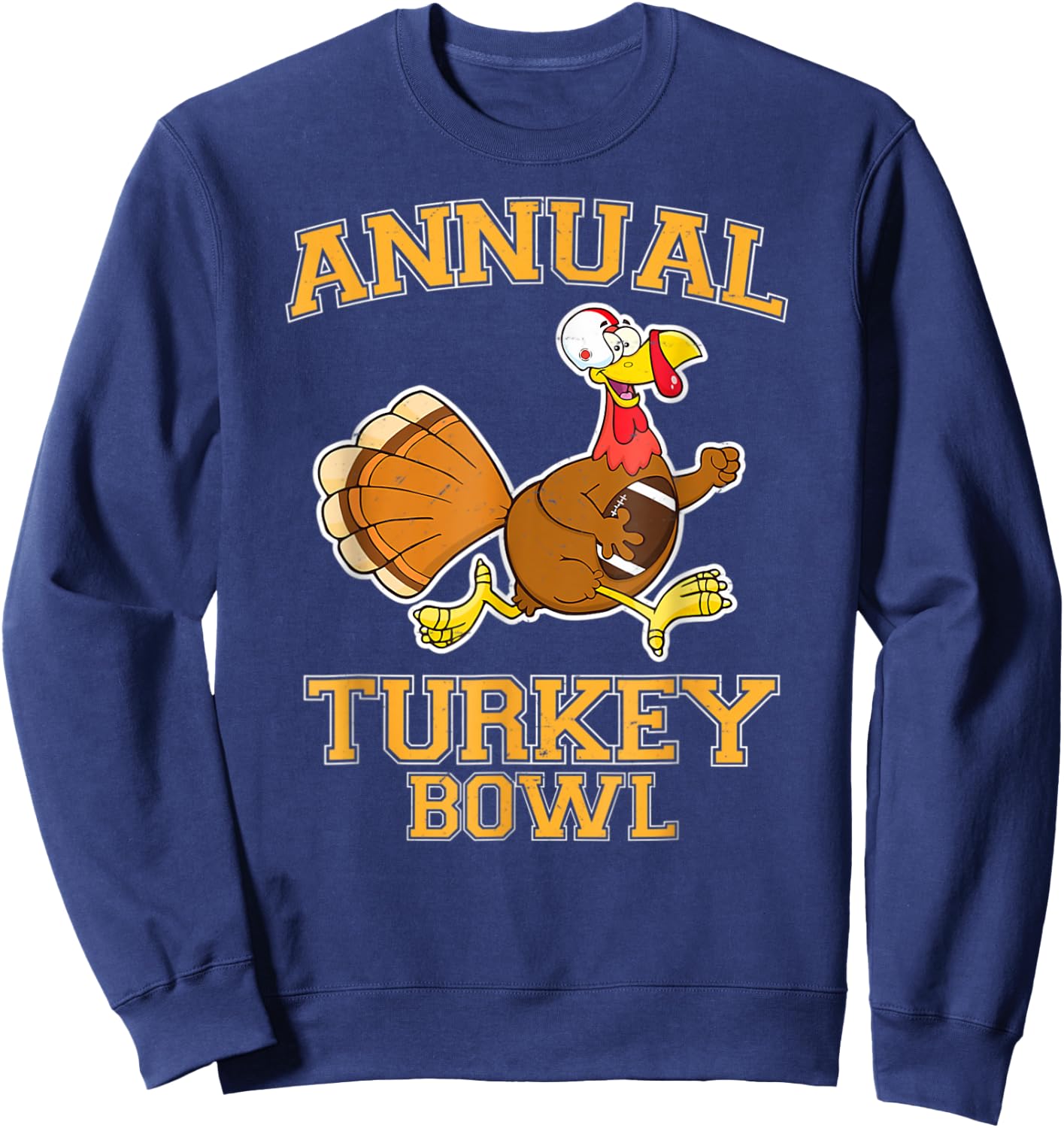 Annual Turkey Bowl Thanksgiving Football Sweatshirt - Sweatshirt | Navy