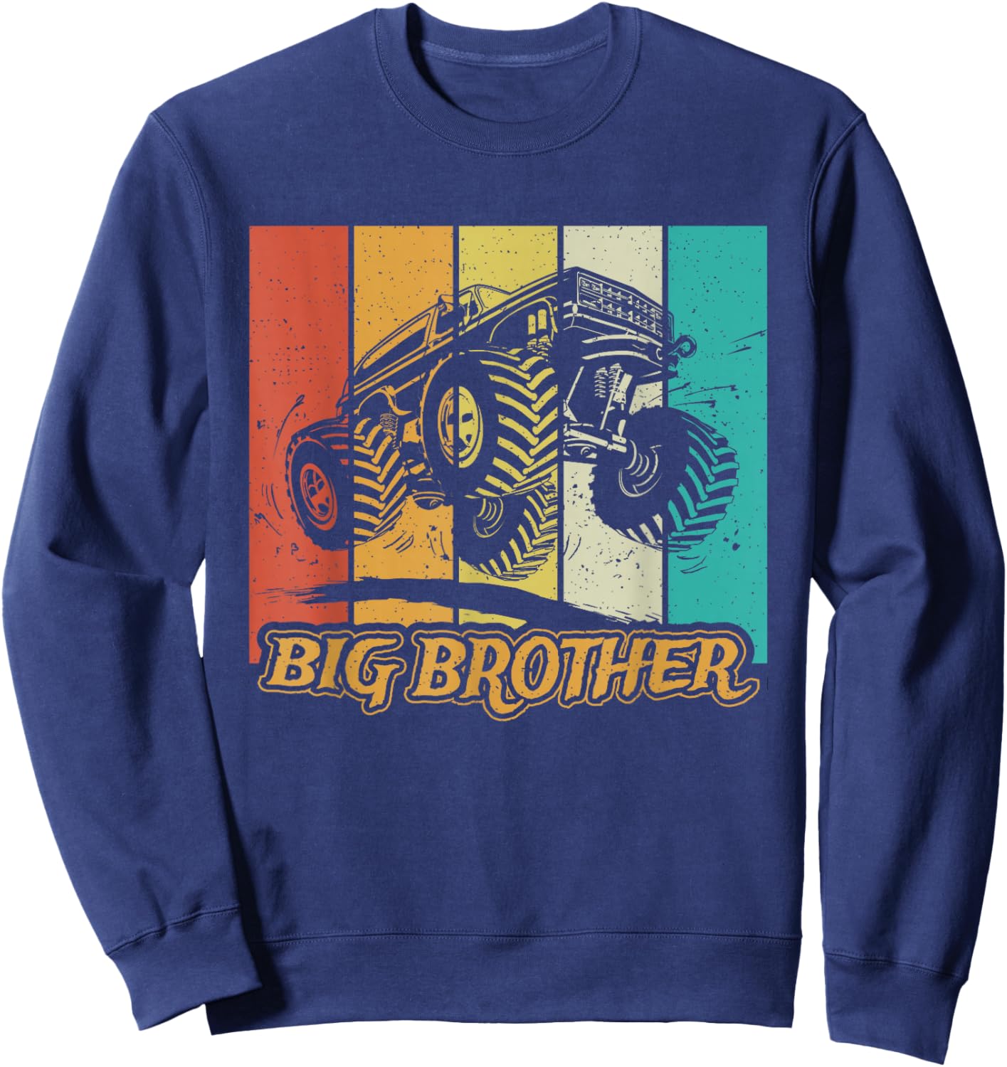 Im the Big Brother Monster Truck Sweatshirt - Sweatshirt | Navy