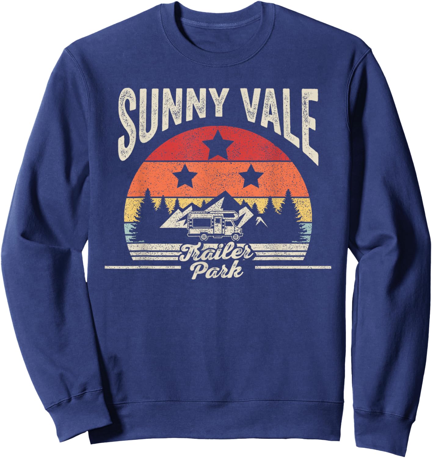 Vintage Retro Sunnyvale Trailer Park Sweatshirt - Sweatshirt | Navy