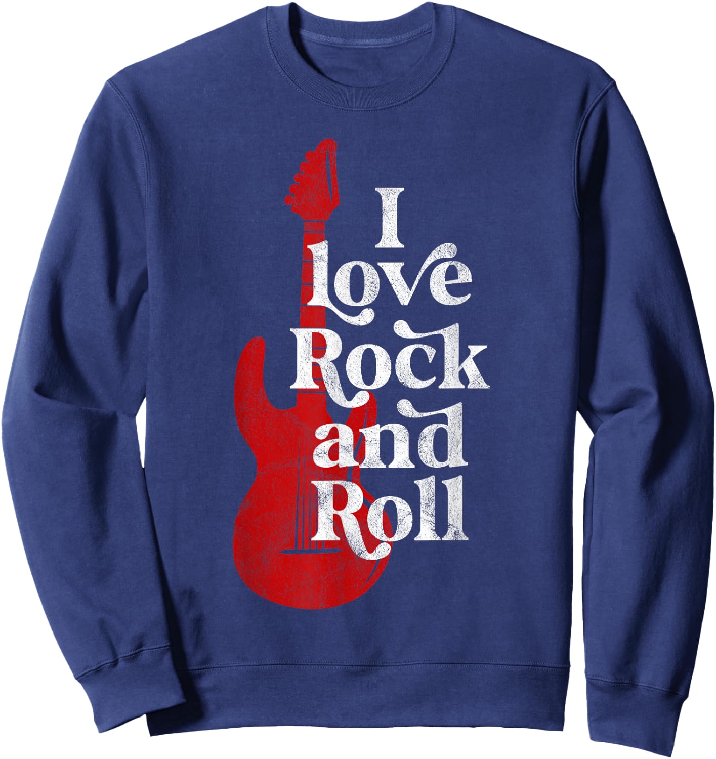I Love Rock and roll Sweatshirt - Sweatshirt | Navy
