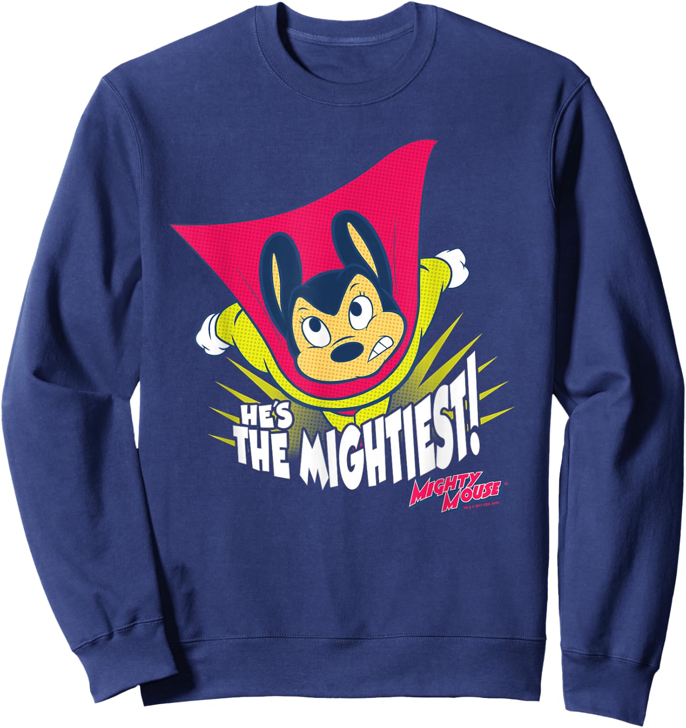 Mighty Mouse He's The Mightiest Sweatshirt - Sweatshirt | Navy