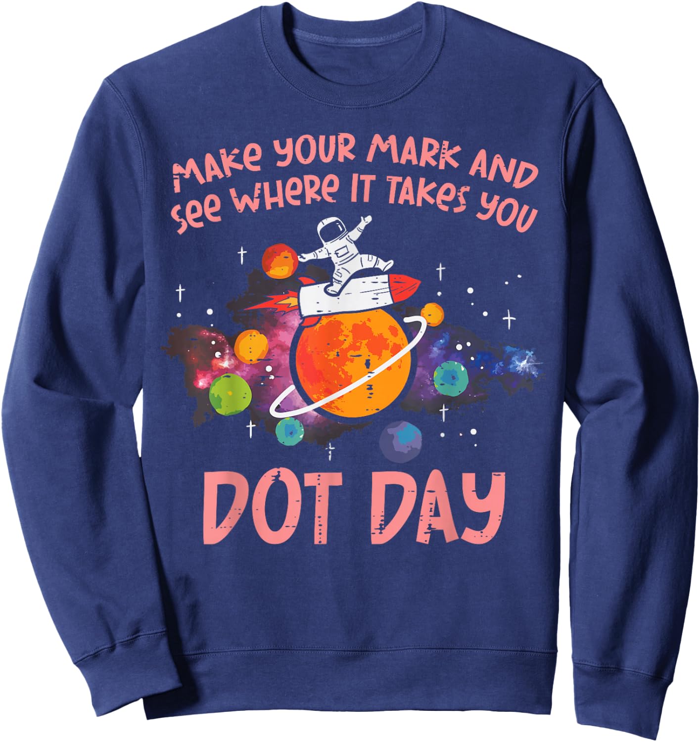 Make Mark Astronaut Space International Dot Day Boys Sweatshirt - Sweatshirt | Navy