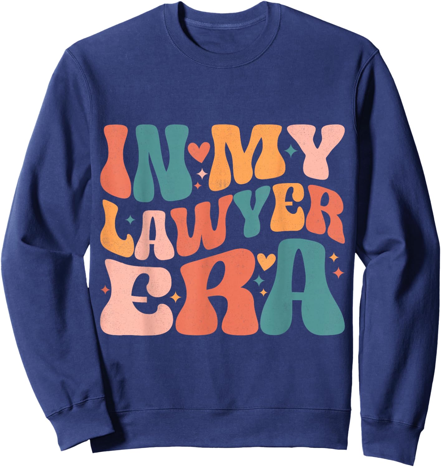 In My Lawyer Era , Small, Black Sweatshirt - Sweatshirt | Navy