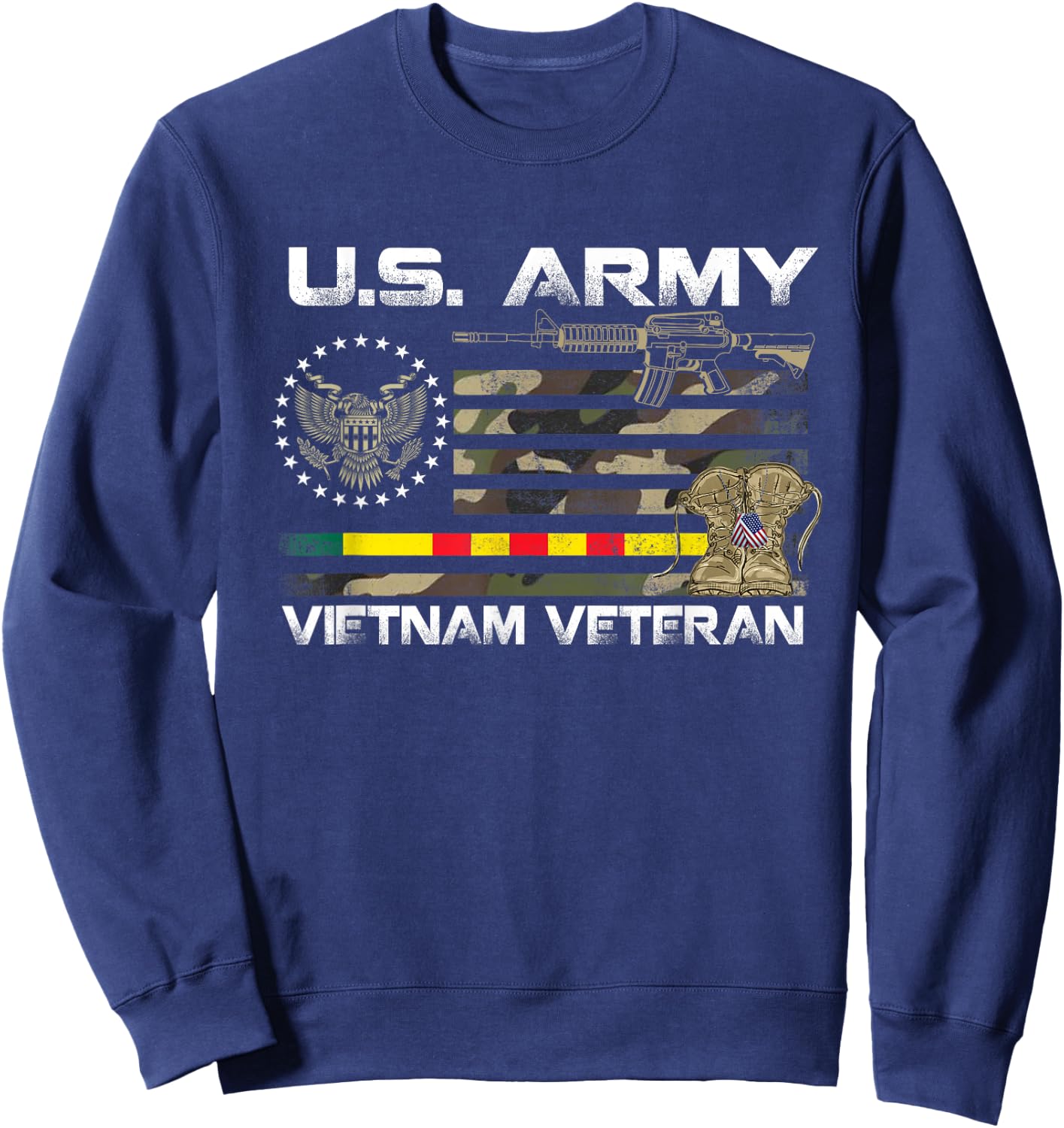 U.S. Army Vietnam Veteran , Vietnam Veteran Gift Sweatshirt - Sweatshirt | Navy