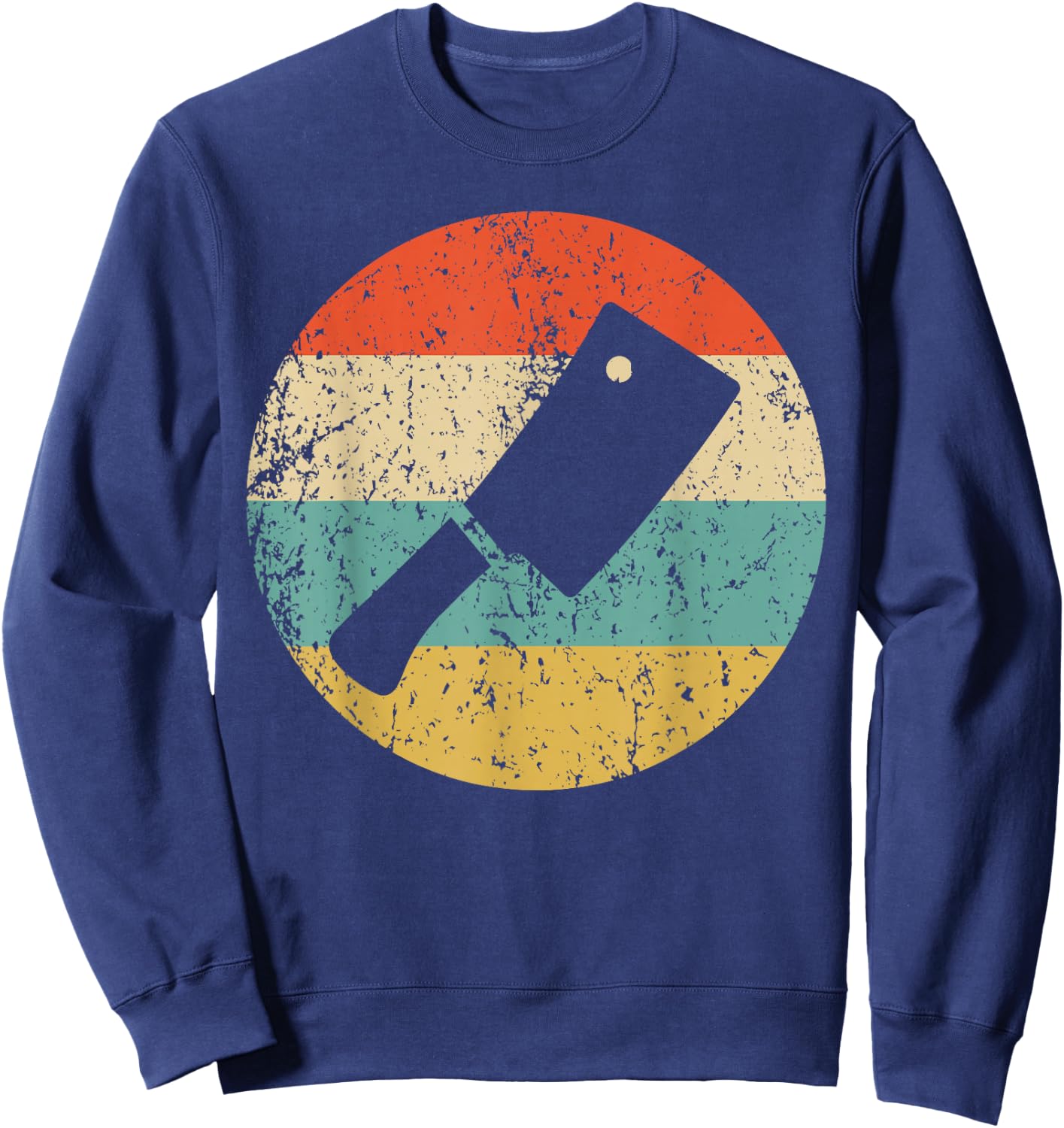 Metcher Shirt Vintage Retro Meat Cleaver Sweatshirt - Sweatshirt | Navy
