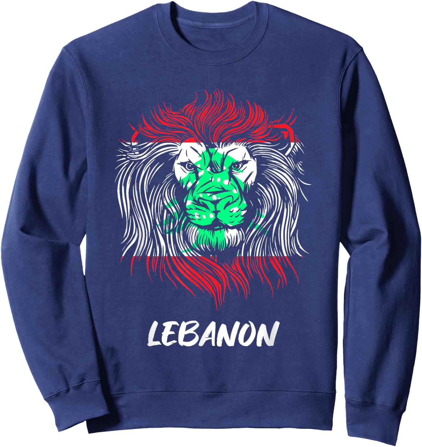 Lebanon Lion Lebanon Flag Sweatshirt - Sweatshirt | Navy