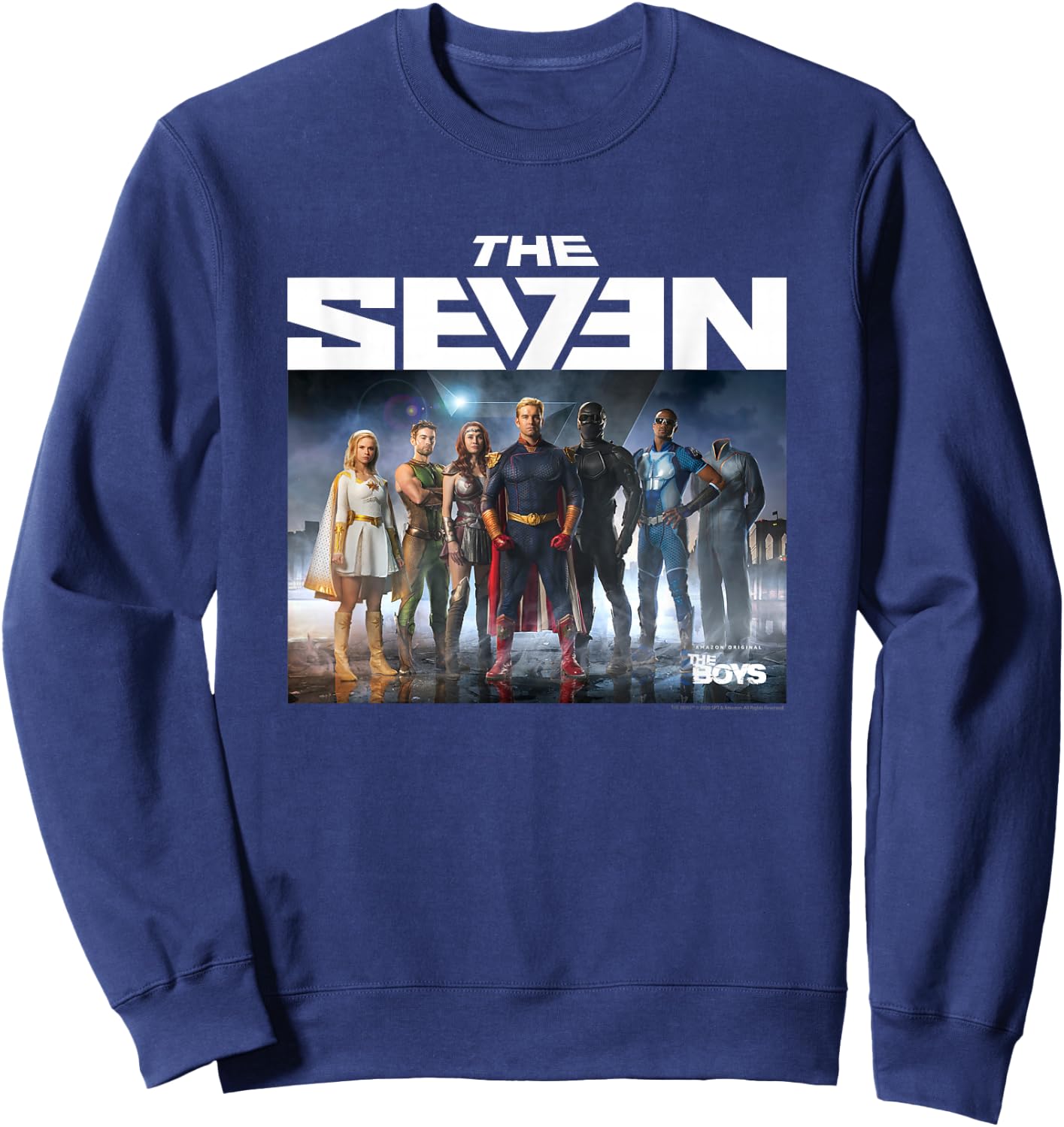 The Boys The Seven Photo Superhero TV Show Sweatshirt - Sweatshirt | Navy