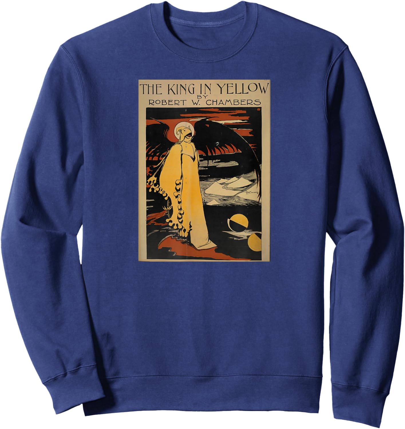 Vintage King In Yellow weird fiction cover Art Nouveau Sweatshirt - Sweatshirt | Navy