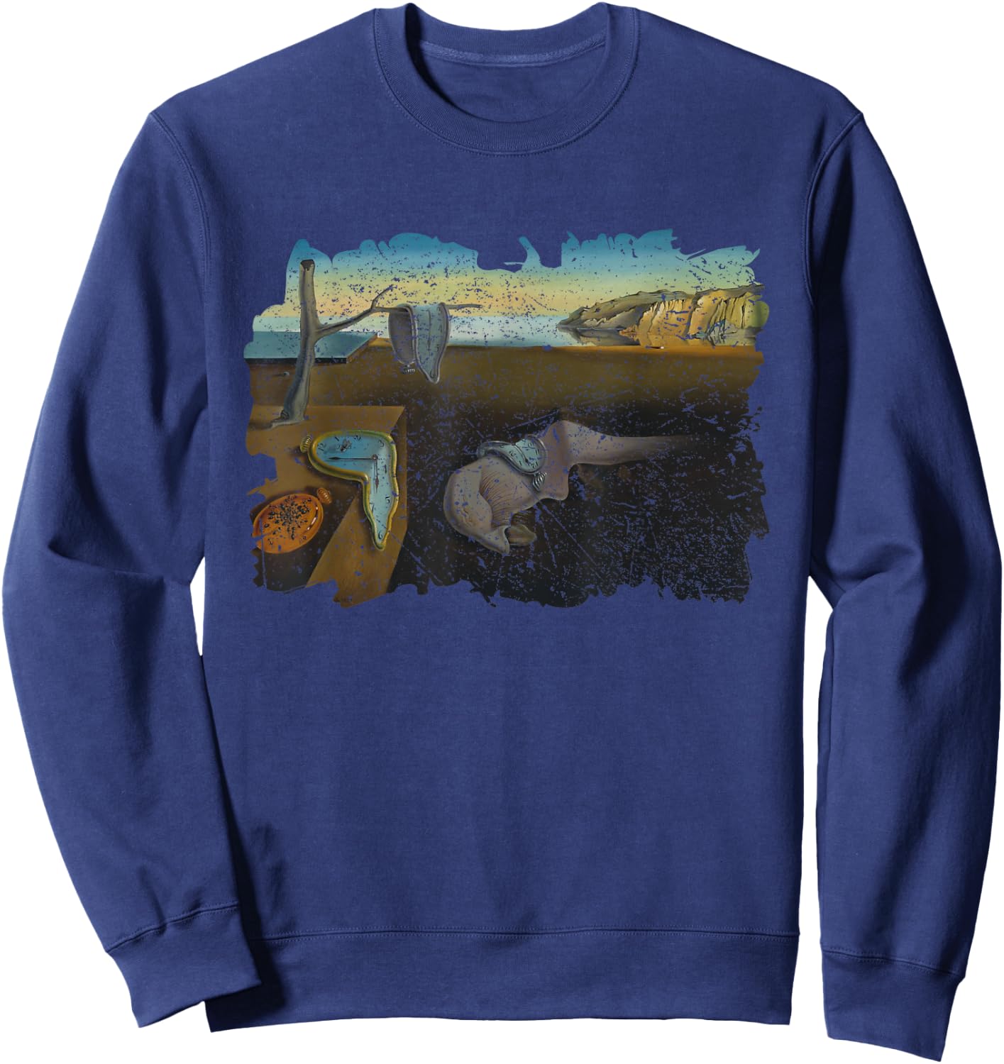 The Persistence of Memory of Famous Painting Sweatshirt - Sweatshirt | Navy