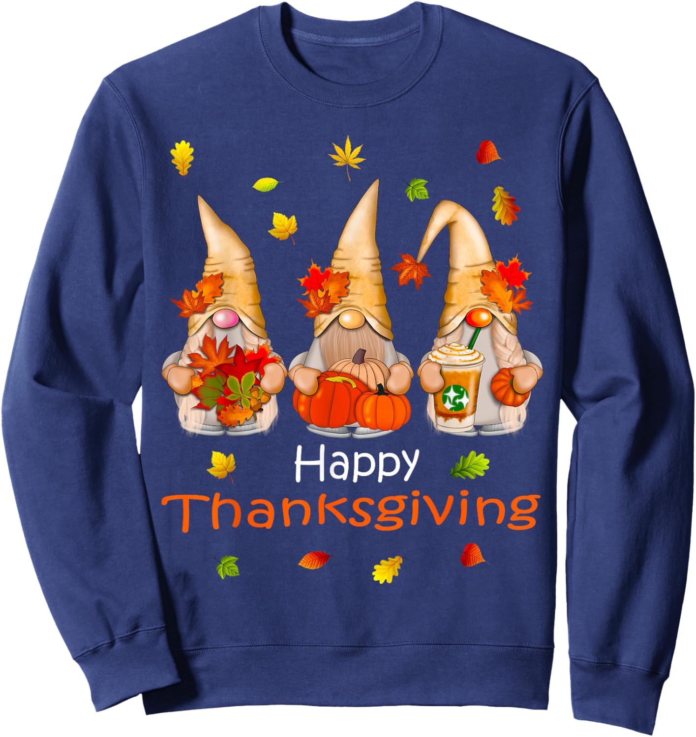 Funny Thanksgiving Shirts Gnome - Gnomies Family Sweatshirt - Sweatshirt | Navy