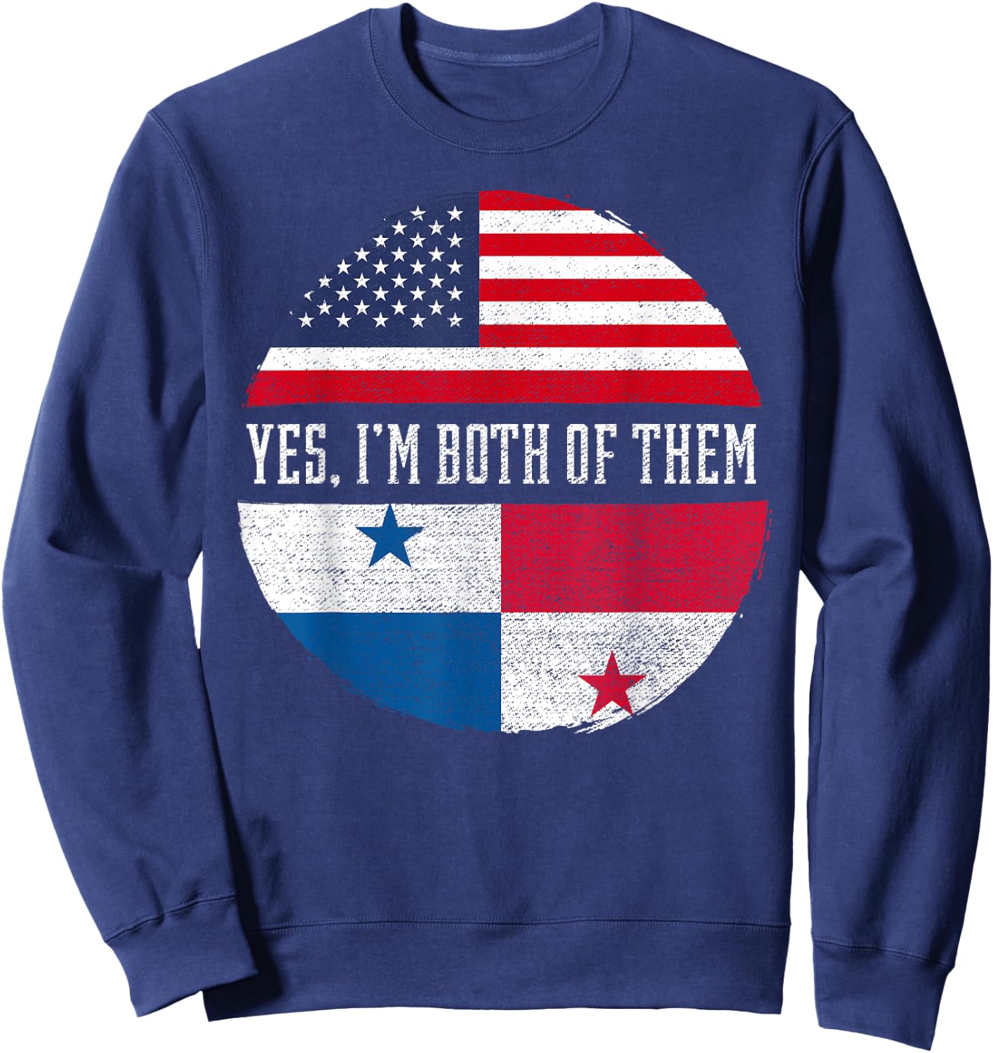 Half American Half Panamanian USA Flag Panama Heritage DNA Sweatshirt - Sweatshirt | Navy
