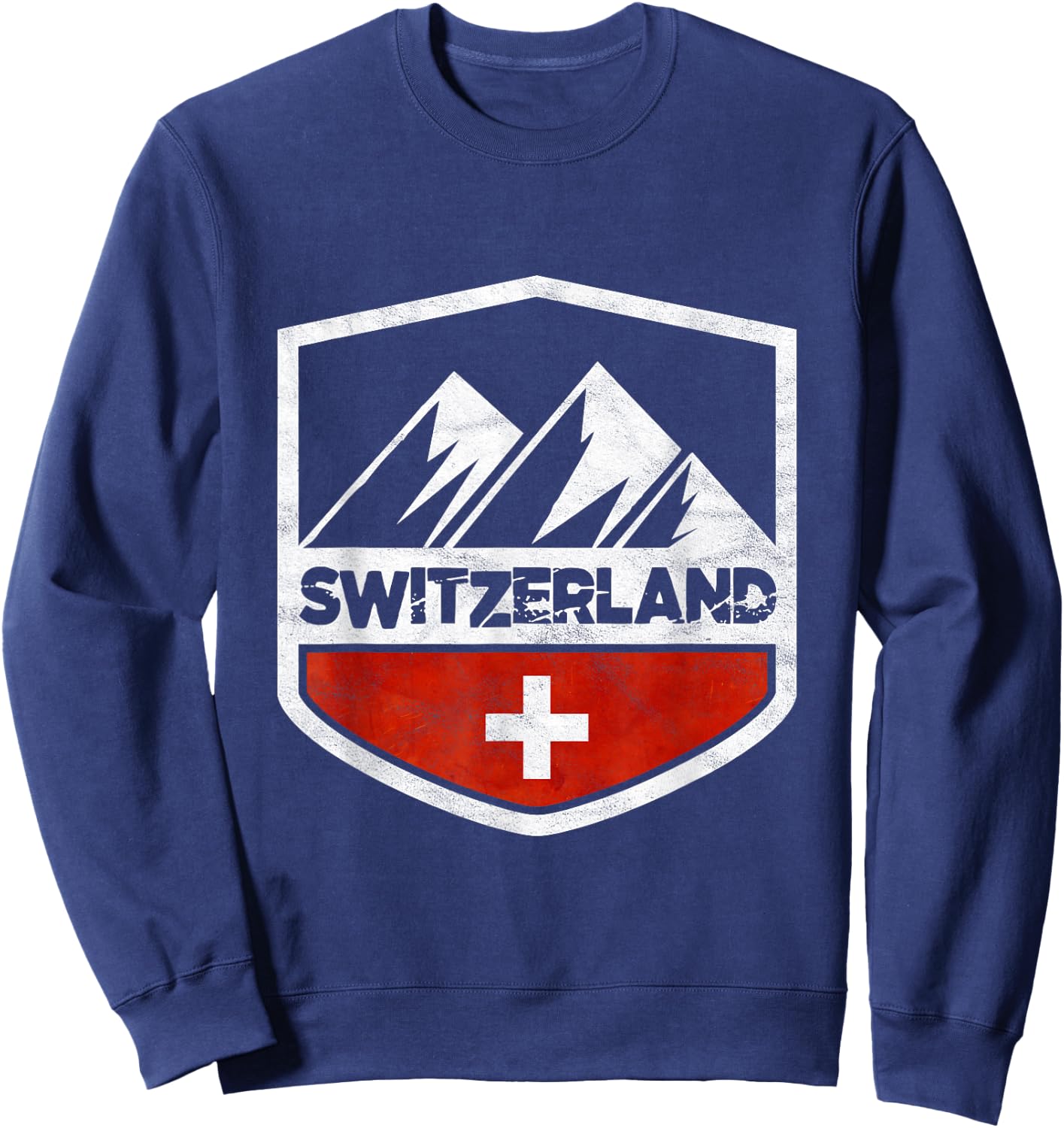 Switzerland Mountains Sweatshirt - Sweatshirt | Navy