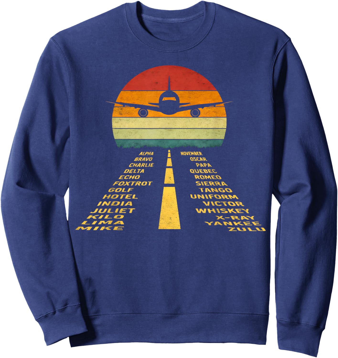 Phonetic Alphabet Airplane Pilot Gifts Women Kids Sweatshirt - Sweatshirt | Navy