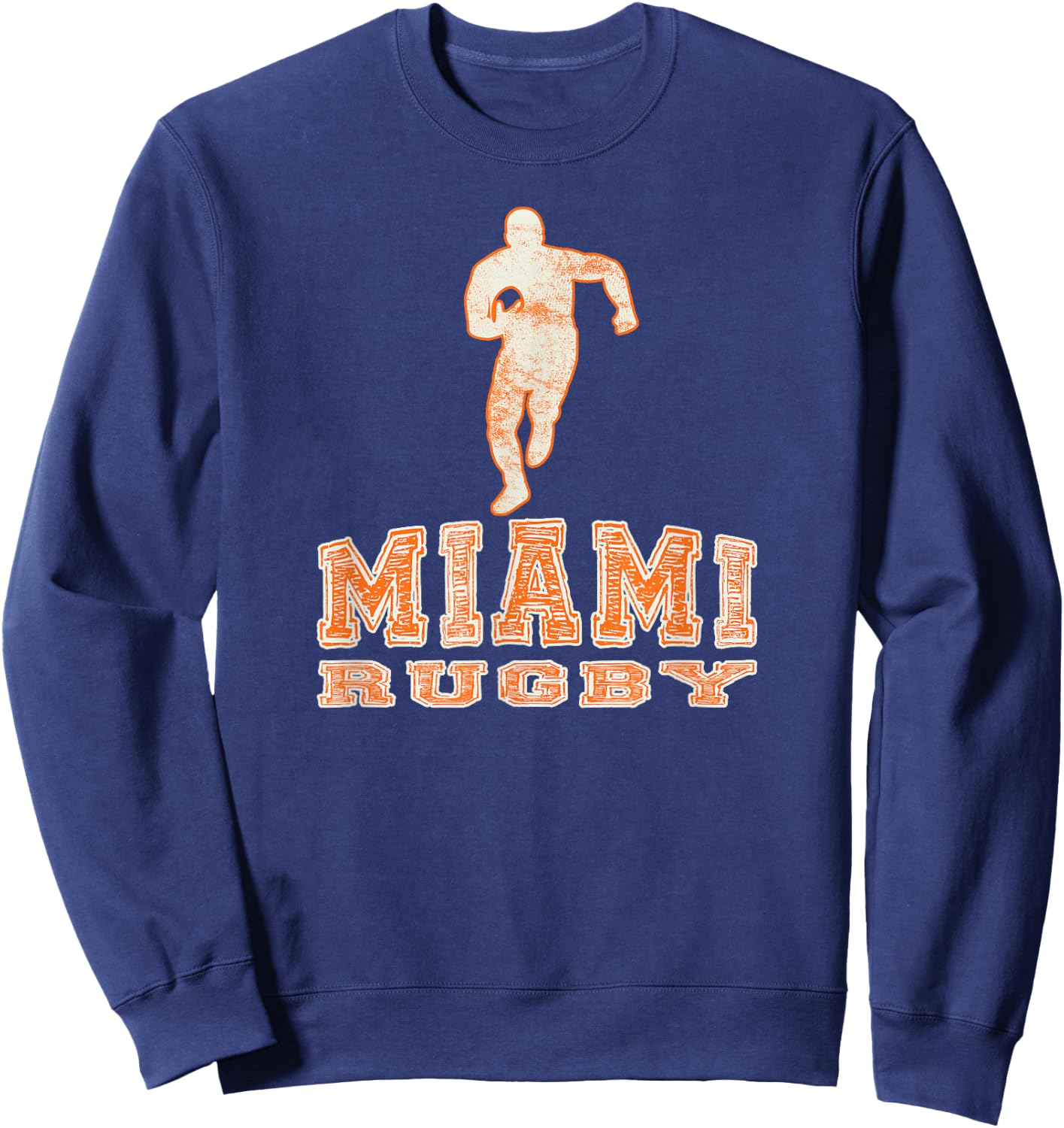 Vintage Miami FL Rugby Shirt Sweatshirt - Sweatshirt | Navy