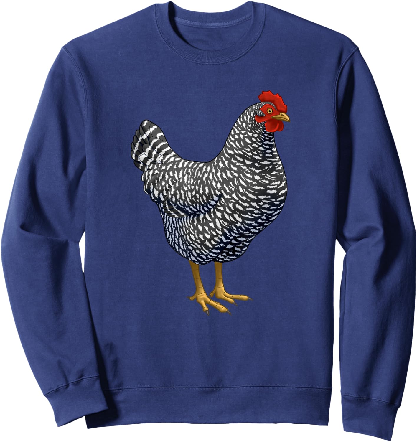Barred Plymouth Rock Hen Chicken Lover Sweatshirt - Sweatshirt | Navy