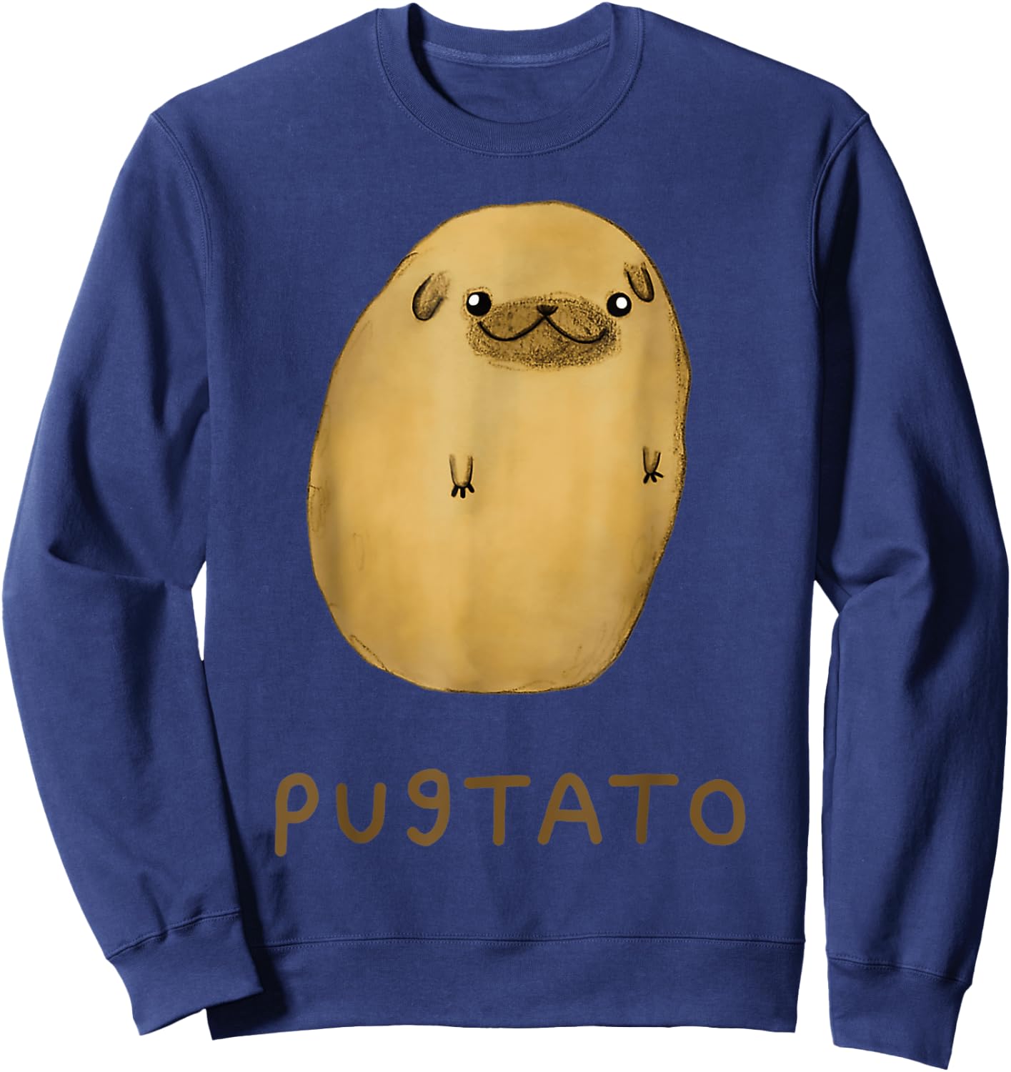 Pugtato Potato Dogs Sweatshirt - Sweatshirt | Navy