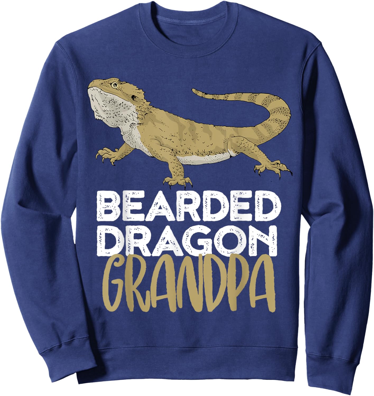 Bearded Dragon Grandpa Shirt Funny For Reptile Lover Sweatshirt - Sweatshirt | Navy